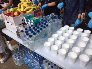 Fresh fruit, water and hot drinks are among the items distributed every Sunday at Children of Adam.